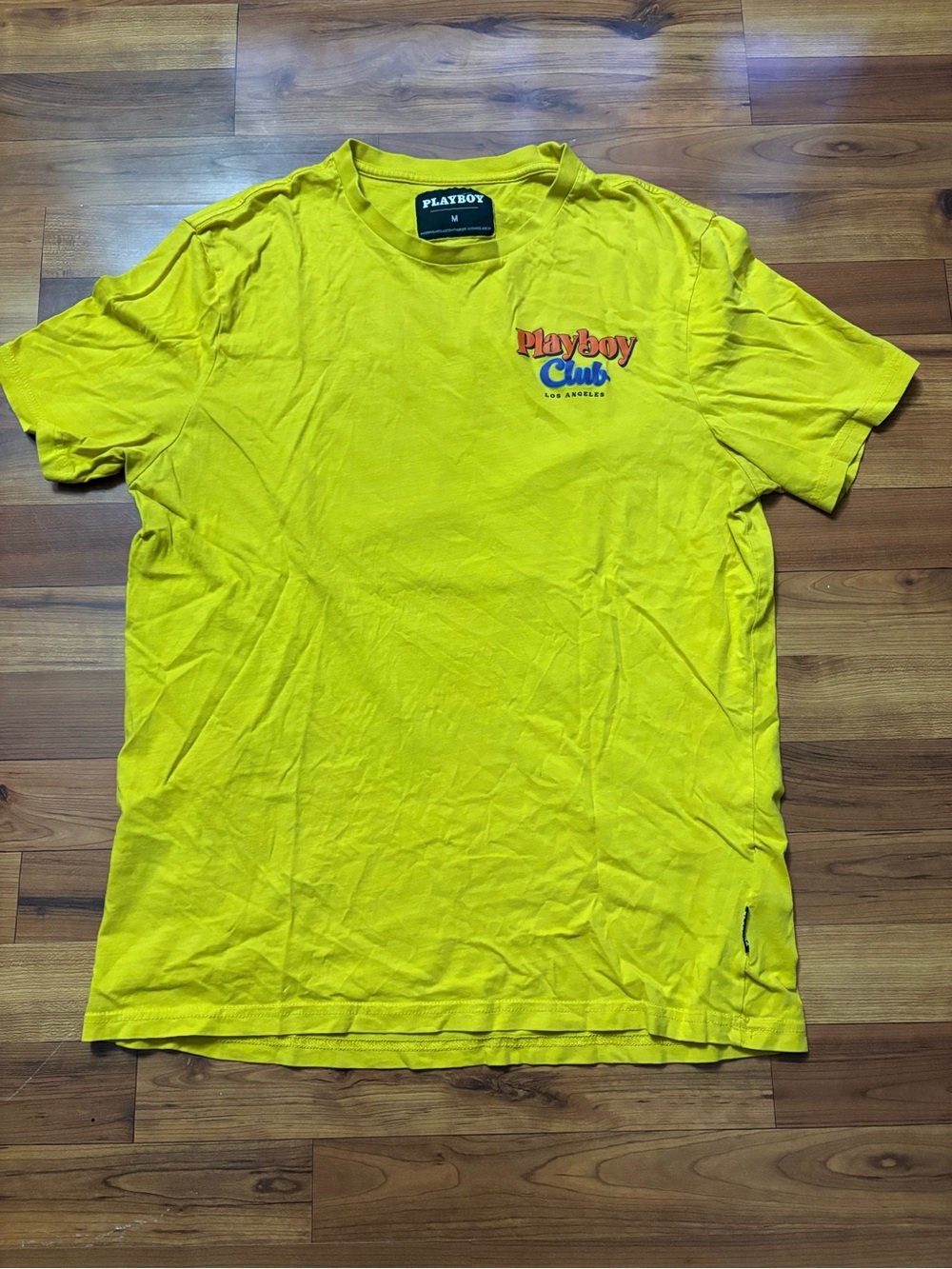 PLAYBOY Men’s Bright Yellow Playboy Club Graphic Tee